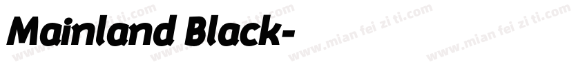 Mainland Black字体转换